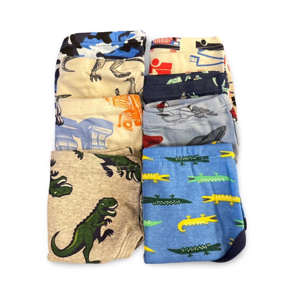 NEW Kids Dinosaur and Crocodile Print Underwear 8 Pack Brief Set 2-3T